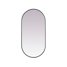 Asha 60" x 30" Oval Flat Iron and Medium Density Fiberboard (MDF) Accent Mirror