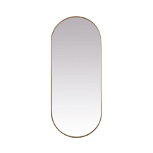 Asha 72" x 30" Oval Flat Iron and Medium Density Fiberboard (MDF) Accent Mirror