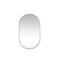 Asha 60" x 36" Oval Flat Iron and Medium Density Fiberboard (MDF) Accent Mirror