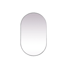 Asha 60" x 36" Oval Flat Iron and Medium Density Fiberboard (MDF) Accent Mirror