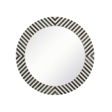 Oullette 28" Diameter Circular Flat Wood Accent Mirror