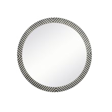 Oullette 48" Diameter Circular Wood Framed Bathroom Mirror