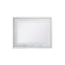 Sparkle 32" x 40" Rectangular Flat Crystal and MDF Accent Mirror
