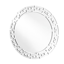 Modern 36" Diameter Circular Framed Bathroom Mirror