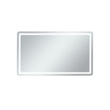 Genesis 72" W x 42" H Transitional Rectangular Frameless Bathroom Wall Mirror with LED Lighting