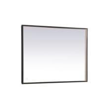 Pier 30" x 40" Modern Rectangular Aluminum Framed Bathroom Wall Mirror