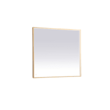 Pier 36" x 40" Modern Rectangular Aluminum Framed Bathroom Wall Mirror
