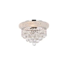 Primo 3 Light 10" Wide Flush Mount Waterfall Ceiling Fixture with Clear Royal Cut Crystals