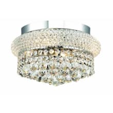 Primo 4 Light 12" Wide Flush Mount Waterfall Ceiling Fixture with Clear Royal Cut Crystals