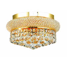 Primo 4 Light 12" Wide Flush Mount Waterfall Ceiling Fixture with Clear Royal Cut Crystals