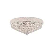 Primo 12 Light 24" Wide Flush Mount Waterfall Ceiling Fixture with Clear Royal Cut Crystals