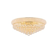 Primo 12 Light 24" Wide Flush Mount Waterfall Ceiling Fixture with Clear Royal Cut Crystals