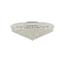 Primo 30 Light 42" Wide Flush Mount Waterfall Ceiling Fixture with Clear Royal Cut Crystals