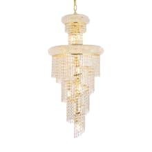 Spiral 10 Light 16" Wide Crystal Mini Chandelier with Clear Royal Cut Crystals