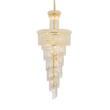 Spiral 28 Light 30" Wide Crystal Chandelier with Clear Royal Cut Crystals