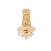 Primo 4 Light 17" Tall Wall Sconce with Clear Royal Cut Crystals