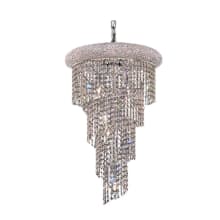 Spiral 8 Light 16" Wide Crystal Mini Chandelier with Clear Royal Cut Crystals