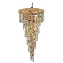 Spiral 22 Light 30" Wide Crystal Chandelier with Clear Royal Cut Crystals