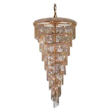 Spiral 26 Light 36" Wide Crystal Chandelier with Clear Royal Cut Crystals