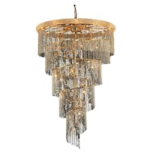 Spiral 29 Light 48" Wide Crystal Chandelier with Clear Royal Cut Crystals