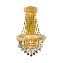 Primo 4 Light 18" Tall Wall Sconce with Clear Royal Cut Crystals
