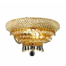 Primo 2 Light 8" Tall Wall Sconce with Clear Royal Cut Crystals