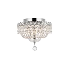 Century 4 Light 12" Wide Flush Mount Bowl Ceiling Fixture with Clear Royal Cut Crystals