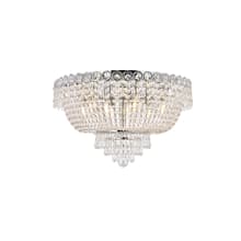 Century 9 Light 20" Wide Flush Mount Bowl Ceiling Fixture with Clear Royal Cut Crystals