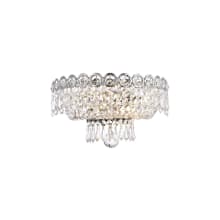 Century 2 Light 6" Tall Wall Sconce with Clear Royal Cut Crystals