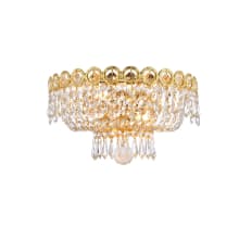 Century 2 Light 6" Tall Wall Sconce with Clear Royal Cut Crystals