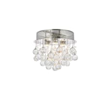 Galaxy 3 Light 13" Wide Flush Mount Waterfall Ceiling Fixture with Clear Royal Cut Crystals