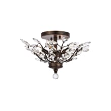 Orchid 4 Light 20" Wide Semi-Flush Bowl Ceiling Fixture with Clear Royal Cut Crystals