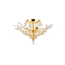 Orchid 4 Light 20" Wide Semi-Flush Bowl Ceiling Fixture with Clear Royal Cut Crystals