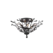 Orchid 6 Light 27" Wide Semi-Flush Bowl Ceiling Fixture with Clear Royal Cut Crystals