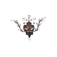 Orchid 14" Tall Wall Sconce with Clear Royal Cut Crystals