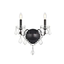 St. Francis 2 Light 15" Tall Wall Sconce with Clear Royal Cut Crystals