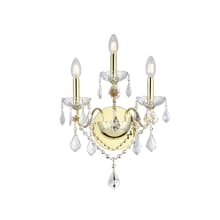 St. Francis 3 Light 17" Tall Wall Sconce with Clear Royal Cut Crystals