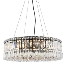 Maxime 12 Light 24" Wide Crystal Drum Chandelier with Clear Royal Cut Crystals