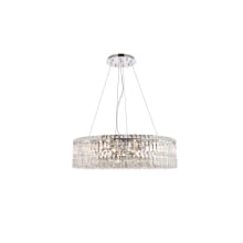 Maxime 12 Light 28" Wide Crystal Drum Chandelier with Clear Royal Cut Crystals