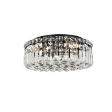 Maxime 5 Light 16" Wide Flush Mount Drum Ceiling Fixture with Clear Royal Cut Crystals