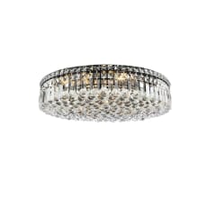 Maxime 9 Light 24" Wide Flush Mount Drum Ceiling Fixture with Clear Royal Cut Crystals