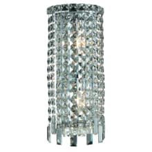 Maxime 2 Light 18" Tall Wall Sconce with Clear Royal Cut Crystals