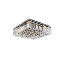 Maxime 6 Light 16" Wide Flush Mount Square Ceiling Fixture with Clear Royal Cut Crystals