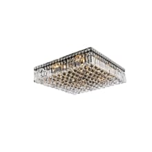 Maxime 12 Light 20" Wide Flush Mount Square Ceiling Fixture with Clear Royal Cut Crystals