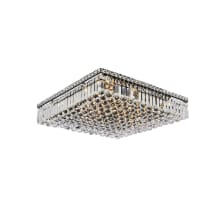 Maxime 13 Light 24" Wide Flush Mount Square Ceiling Fixture with Clear Royal Cut Crystals