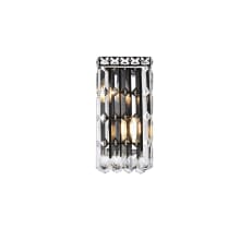 Maxime 2 Light 12" Tall Wall Sconce with Clear Royal Cut Crystals