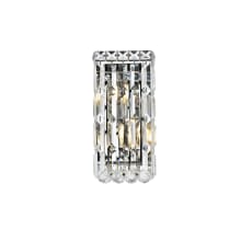 Maxime 2 Light 12" Tall Wall Sconce with Clear Royal Cut Crystals