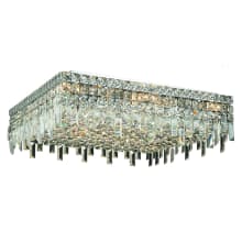 Maxime 13 Light 24" Wide Flush Mount Square Ceiling Fixture with Clear Royal Cut Crystals