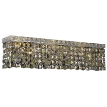 Maxime 6 Light 6" Tall Wall Sconce with Golden Teak Royal Cut Crystals