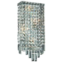 Maxime 4 Light 18" Tall Wall Sconce with Clear Royal Cut Crystals